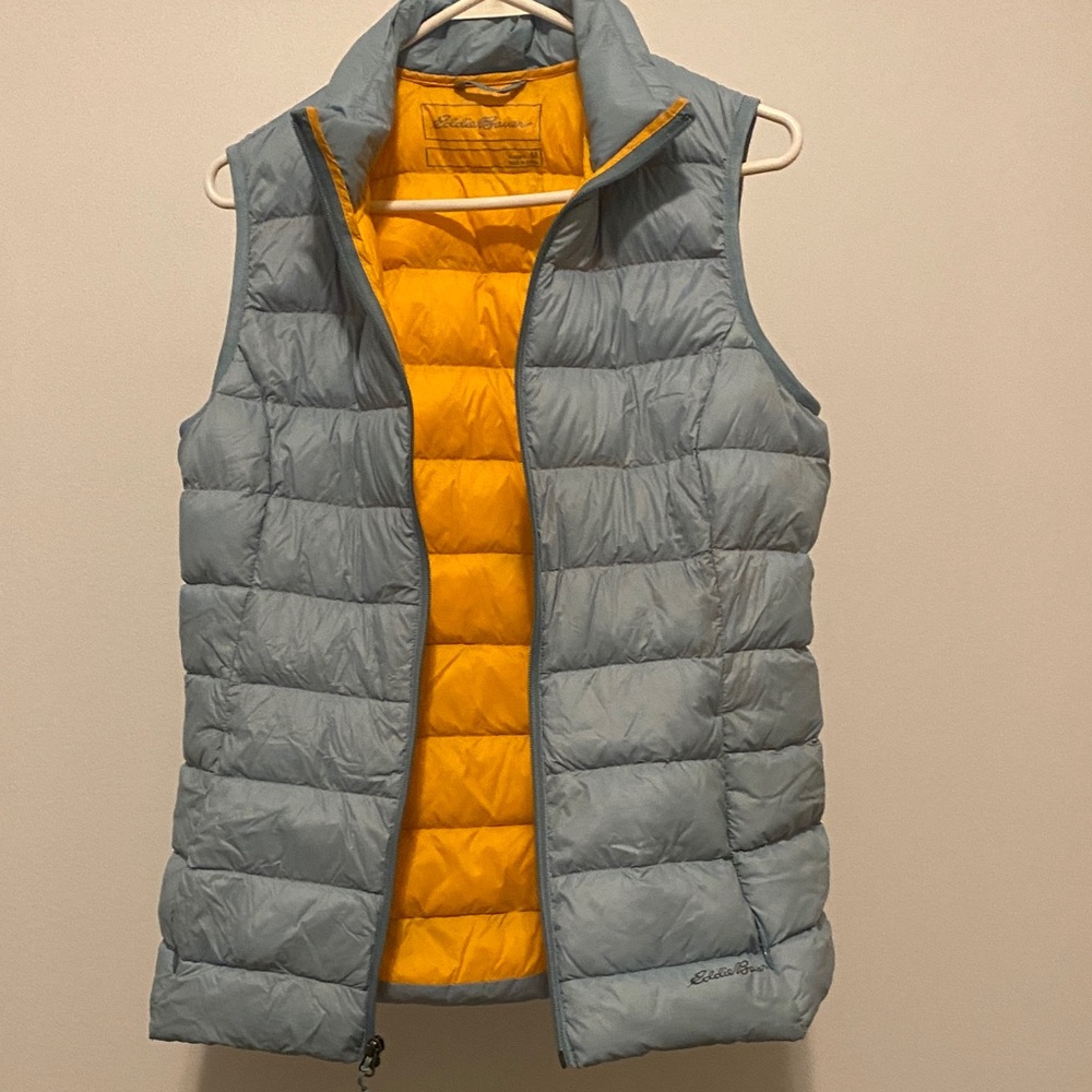 Eddie Bauer Blue and Orange Puffer Vest